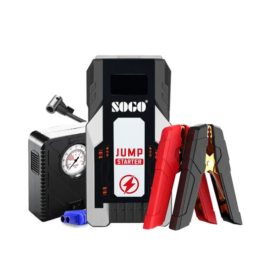 Sogo - Battery Jump Starter With Air Compressor - 6000Mah