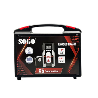 Sogo - Battery Jump Starter With Air Compressor - 6000Mah
